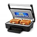 Glen Press Grill Sandwich Maker | Heavy-Duty Ceramic Non-Stick Plates | PFOA & PTFE Free | Healthy Low-Oil Cooking | Non-Toxic Surface | Oil Collector Tray | Strong Safety Handle | 2-Year Warranty