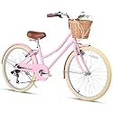 Glerc 20 24 26 Inch Beach Cruiser Bike for Over 6 Years Old Girls and Teen