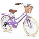 Glerc 20 24 26 Inch Beach Cruiser Bike for Over 6 Years Old Girls and Teen
