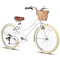 Glerc 20 24 26 Inch Beach Cruiser Bike for Over 6 Years Old Girls and Teen