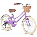 Glerc 20 24 26 Inch Beach Cruiser Bike for Over 6 Years Old Girls and Teen
