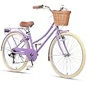 Glerc 20 24 26 Inch Beach Cruiser Bike for Over 6 Years Old Girls and Teen
