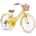 Glerc 20 24 26 Inch Beach Cruiser Bike for Over 6 Years Old Girls and Teen