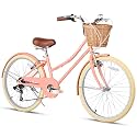 Glerc 20 24 26 Inch Beach Cruiser Bike for Over 6 Years Old Girls and Teen