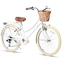 Glerc 20 24 26 Inch Beach Cruiser Bike for Over 6 Years Old Girls and Teen