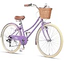 Glerc 20 24 26 Inch Beach Cruiser Bike for Over 6 Years Old Girls and Teen