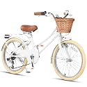 Glerc 20 24 26 Inch Beach Cruiser Bike for Over 6 Years Old Girls and Teen