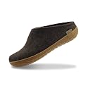Glerups, Unisex, Wool Slip-On Rubber Outsole, Brown/Honey Rubber, Mens 17, Medium