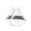 Gleva 2 Pcs Powder Puff Soft Face Makeup Sponge, Loose powder Foundation Blending Sponges Set, Makeup Blender, Contouring, Wedge Triangle Shape Wet &amp; Dry Tool Washable Reusable(White)
