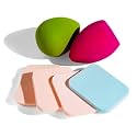 Gleva 6 Pcs Blender Sponge Set, Blending Puff for Flawles Makeup, Blender for Liquid Foundation, Cream, Powder, Wet &amp; Dry Makeup Applicator for Girls &amp; Women (Multicolor)