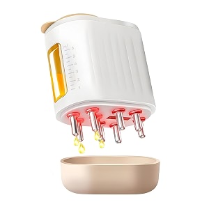 gleva electric hair oil applicator with red light therapy usb rechargeable scalp head massager for hair growth hair oil applicator for scalp hair serum applicator hair massager for men amp women