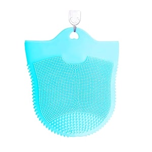gleva face scrubber massage glove silicone face cleanser amp body massaging manual facial cleansing massager brush for exfoliating blackhead remover brush blue