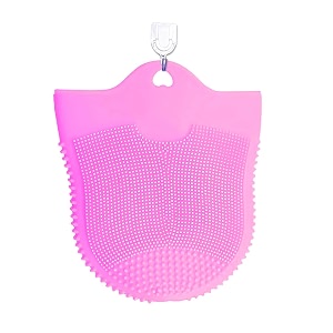 gleva face scrubber massage glove silicone face cleanser amp body massaging manual facial cleansing massager brush for exfoliating blackhead remover brush pink