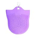 Gleva Face Scrubber Massage Glove, Silicone Face Cleanser &amp; Body Massaging, Manual Facial Cleansing Massager Brush for Exfoliating, Blackhead Remover Brush (Purple)