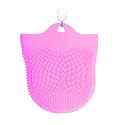 Gleva Face Scrubber Massage Glove, Silicone Face Cleanser &amp; Body Massaging, Manual Facial Cleansing Massager Brush for Exfoliating, Blackhead Remover Brush (Pink)