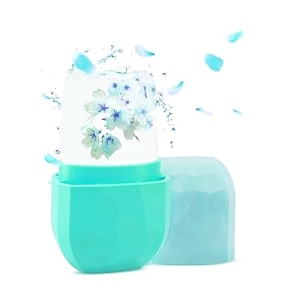 gleva facial beauty ice roller skin care tools brighten skin amp enhance natural glow silicone ice mold for face beauty upgrated diamond ice facial roller green diamond