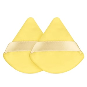gleva powder puff soft face makeup sponge loose powder foundation blending sponges set makeup blender contouring wedge triangle shape wet amp dry tool washable reusable yellow