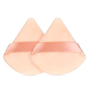gleva powder puff soft face makeup sponge loose powder foundation blending sponges set makeup blender contouring wedge triangle shape wet amp dry tool washable reusable beige