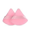 Gleva Powder Puff Soft Face Makeup Sponge, Loose powder Foundation Blending Sponges Set, Beauty Makeup Blender, Contouring, Wedge Triangle Shape Wet &amp; Dry Tool Washable Reusable (Light Pink)