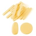 Gleva Powder Puff Soft Face Makeup Sponge, Loose powder Foundation Blending Sponges Set, Makeup Blender, Contouring, Wedge Triangle Shape Wet &amp; Dry Tool Washable Reusable (Yellow-12 Pcs)