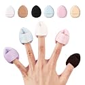 Gleva Mini Finger Puffs 6 pcs Finger Triangle Makeup Puff, Blender Sponge, Soft Cosmetic Finger Mini Powder Puff, Perfect for Foundation, BB Cushion, Cream, Concealer &amp; Powder