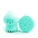 Gleva Face Scrubber Massage Glove, Silicone Face Cleanser &amp; Body Massaging, Manual Facial Cleansing Massager Brush for Exfoliating, Blackhead Remover Brush (Blue)