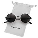 Gleyemor Polarized Round Sunglasses for Men Women Small Circle Glasses