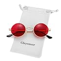 Gleyemor Polarized Round Sunglasses for Men Women Small Circle Glasses