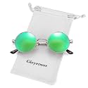 Gleyemor Polarized Round Sunglasses for Men Women Small Circle Glasses