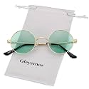 Gleyemor Polarized Round Sunglasses for Men Women Small Circle Glasses
