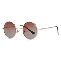Gleyemor Polarized Round Sunglasses for Men Women Small Circle Glasses