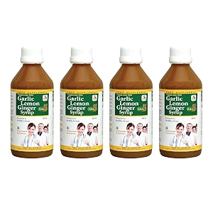 glg5 garlic lemon ginger syrup 225ml250 grams each - combo offer 4-in-1 natural wellness elixir with the power of garlic lemon and ginger - herbal syrup duo for holistic well-being flavorful infusion and potential health benefits