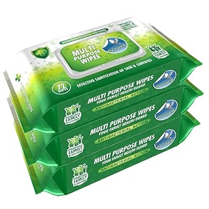 glider multipurpose skin and surface wipes with flip-top  gentle amp effective cleaning for hands amp surfaces  pack of 3  216 wipes
