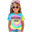 GLIGLITTR Birthday Girl Shirt Kids Toddler Girls Tie Dye Birthday T-Shirt Funny Bday Party Outfits Gift Summer Tee Tops 1-10Y