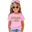 GLIGLITTR Birthday Girl Shirt Kids Toddler Girls Tie Dye Birthday T-Shirt Funny Bday Party Outfits Gift Summer Tee Tops 1-10Y