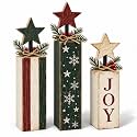 GlikCeil 3 Pcs Christmas Table Decor Vintage Christmas Table Centerpiece