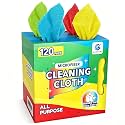 GLIMGLINT Microfiber Cleaning Cloth 120 Pack, Reusable Paper Towels 11 x 9