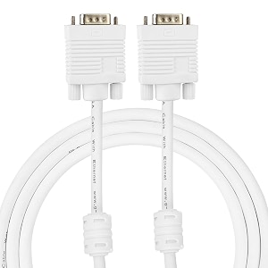 glink male to male 15pin svgavga cable for pcmonitorlcdled plasma projector tft supports upto 1080p vga to vga converter adapter cable - white 25m76ft