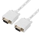 GLink Male to Male 15PIN SVGA/VGA Cable for PC/Monitor/LCD/LED, Plasma, Projector, TFT. Supports upto 1080P. VGA to VGA Converter Adapter Cable - (White) (30M./95FT.)