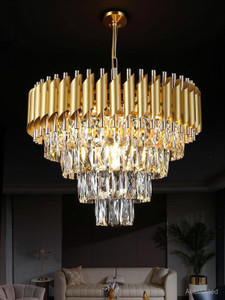 GLINTAC Modern Crystal Chandeliers 500 mm ceiling