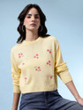 Glitchez Floral Print Round Neck Casual Women