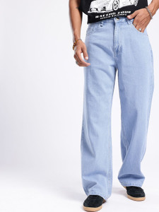 Glitchez Loose Fit Men Blue Jeans
