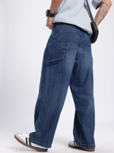 Glitchez Loose Fit Men Blue Jeans