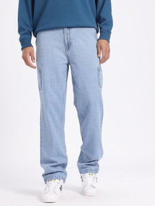 Glitchez Loose Fit Men Blue Jeans