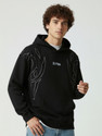 Glitchez Men Full Sleeve Printed Hooded Sweatshirt