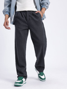 Glitchez Relaxed Fit Men Grey Jeans
