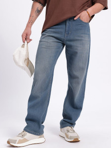 Glitchez Straight Fit Men Blue Jeans