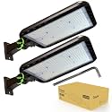 Glitgate 300W LED Parking Lot Lights 2Pack, Adjustable Arm Mount