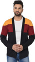 GLITO Men Asymmetric Full Sleeve Multicolor Shrug