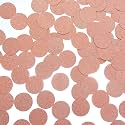 MOWO Rose Gold Confetti Circle Party Table Decoration, 1.2 inch, 200pc